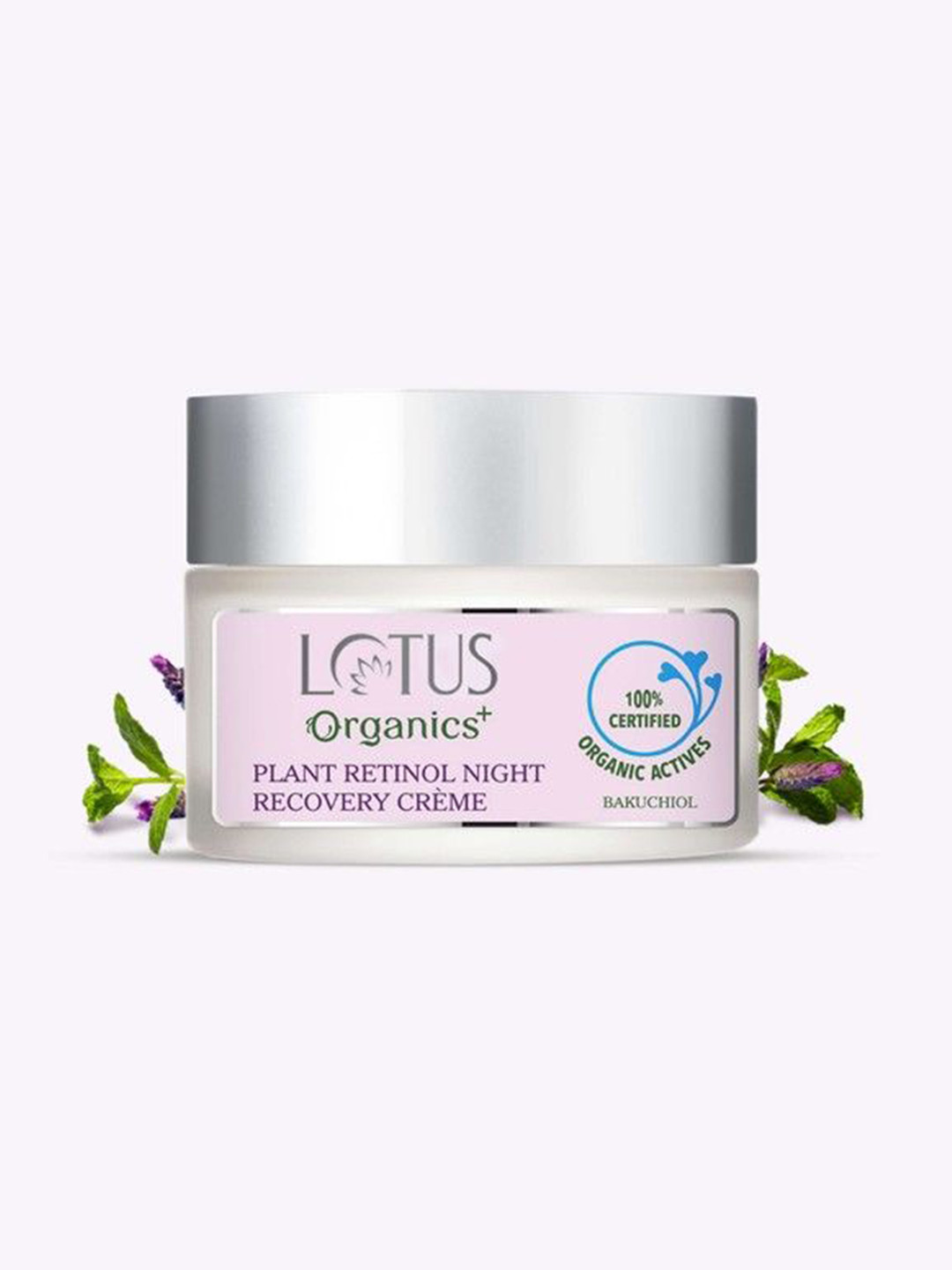 Lotus Organics+ Plant Retinol Night Recovery Cream with Bakuchiol - 50g