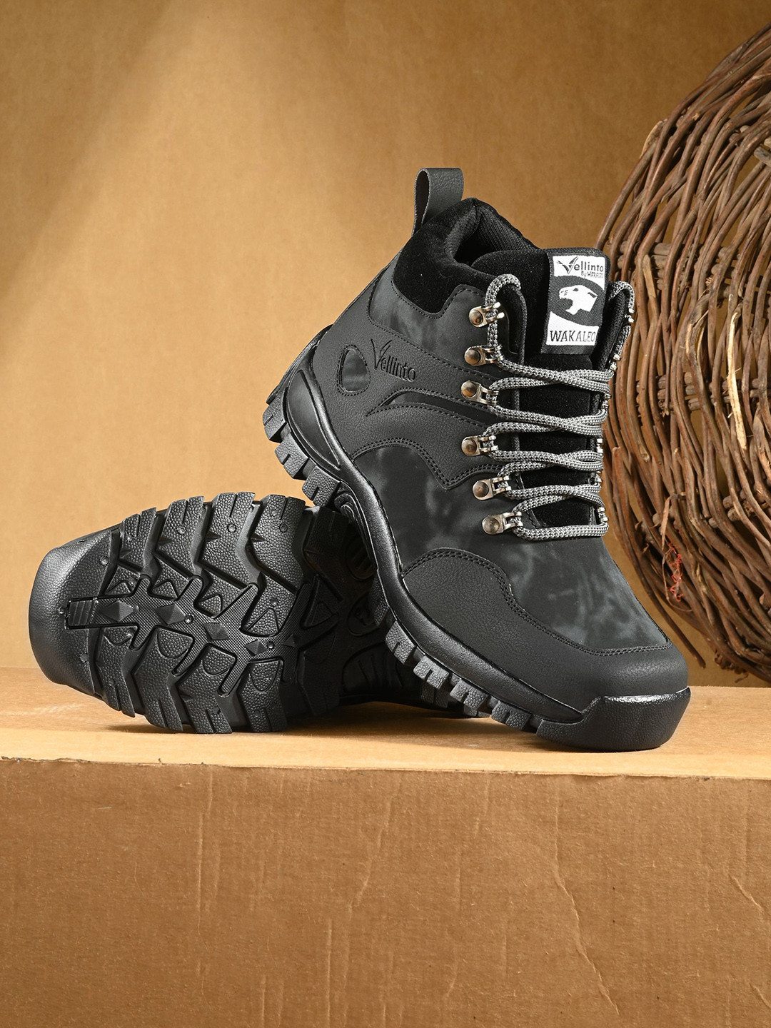 Vellinto GIZMO Men Platform Heeled Biker Boots