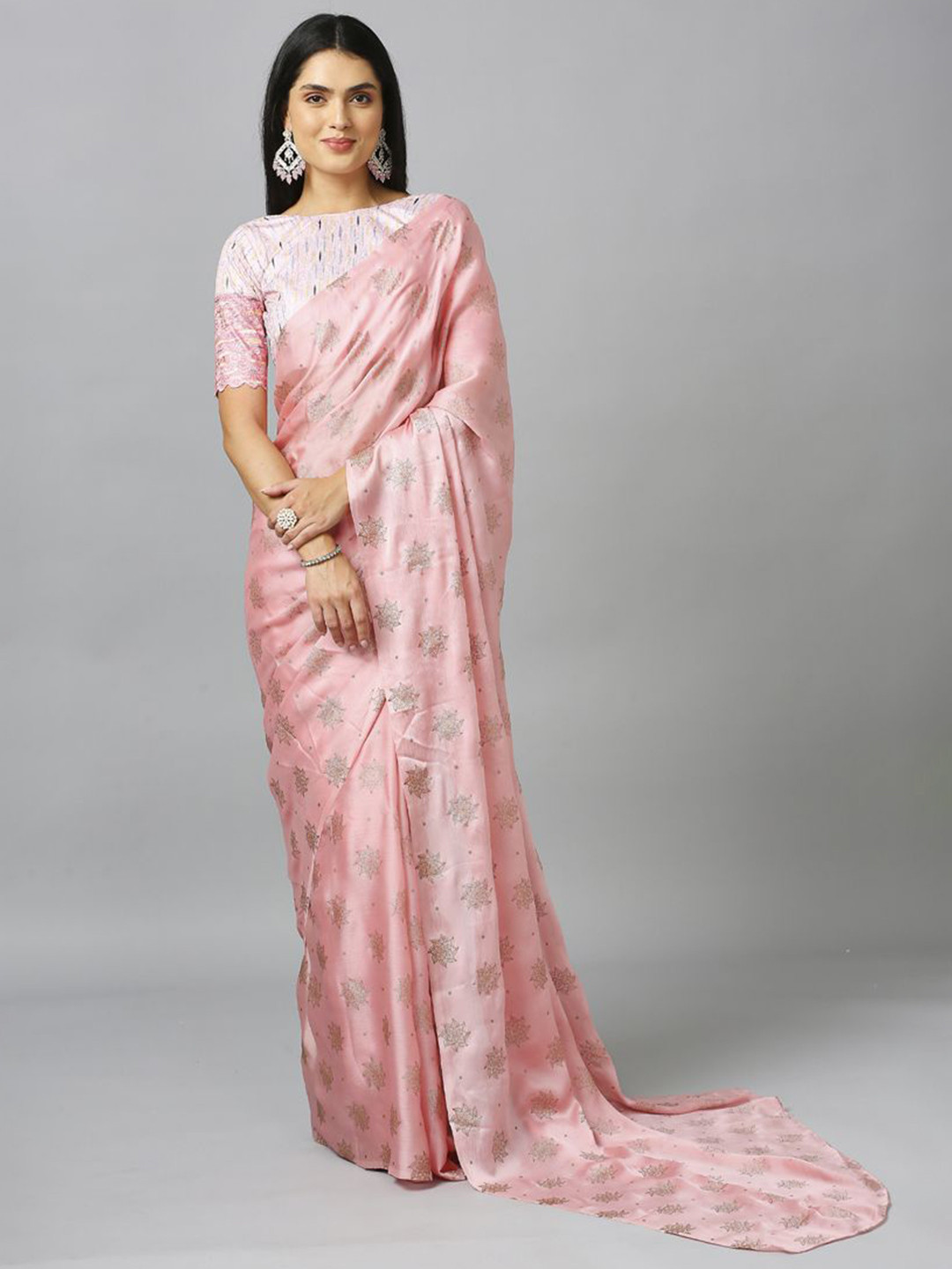 ASISA Ethnic Motifs Pure Chiffon Saree