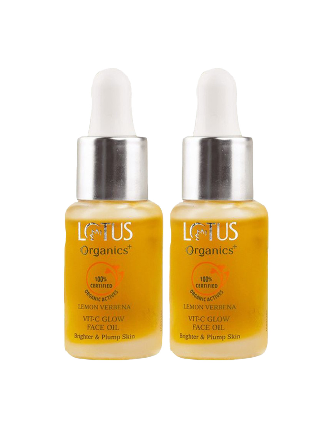 Lotus Organics+ Set Of 2 Vitamin - C Glow Face Oil - Lemon Verbena - 15 ml Each
