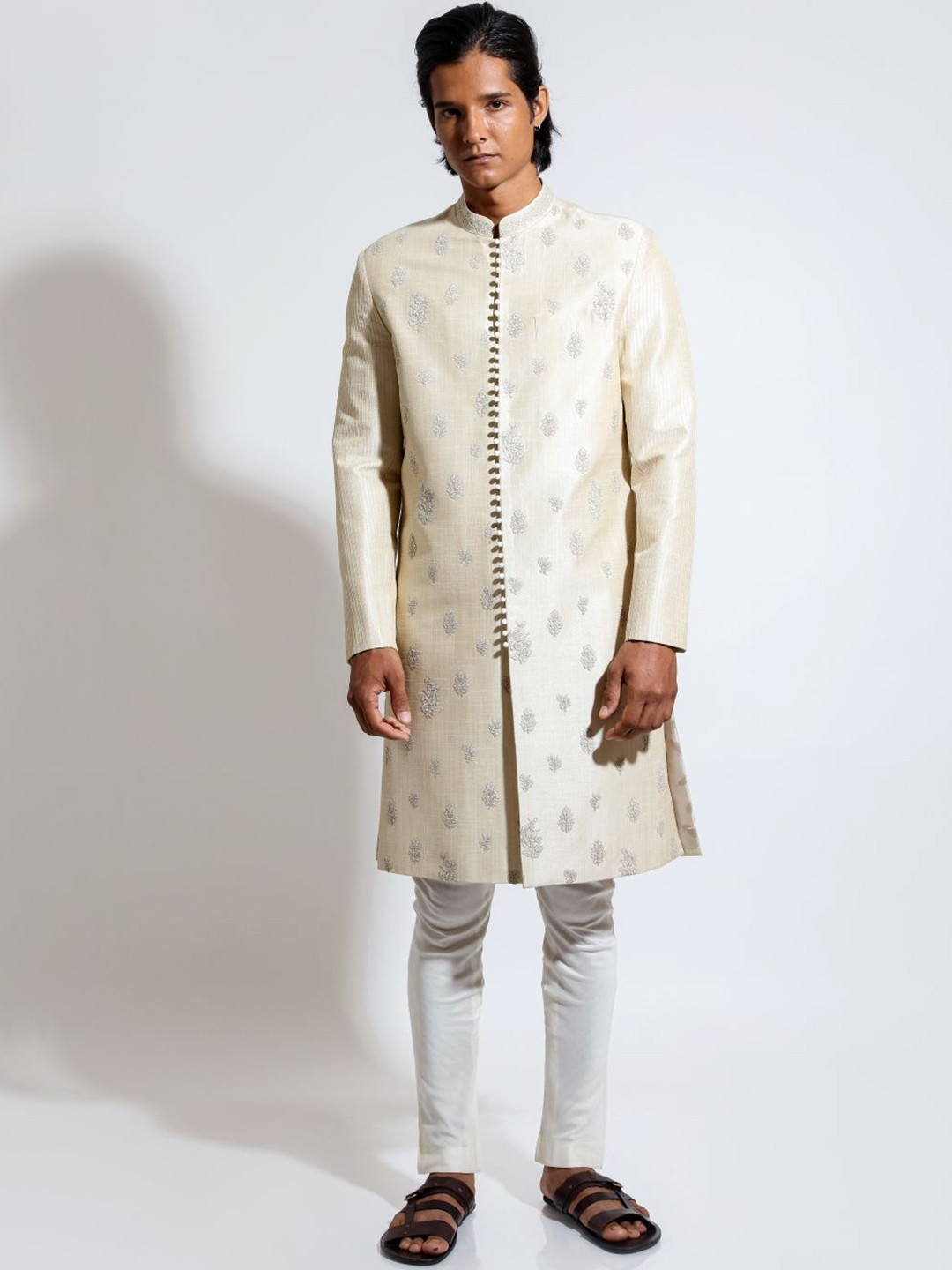 VIVEK KARUNAKARAN Embroidery Sherwani Set