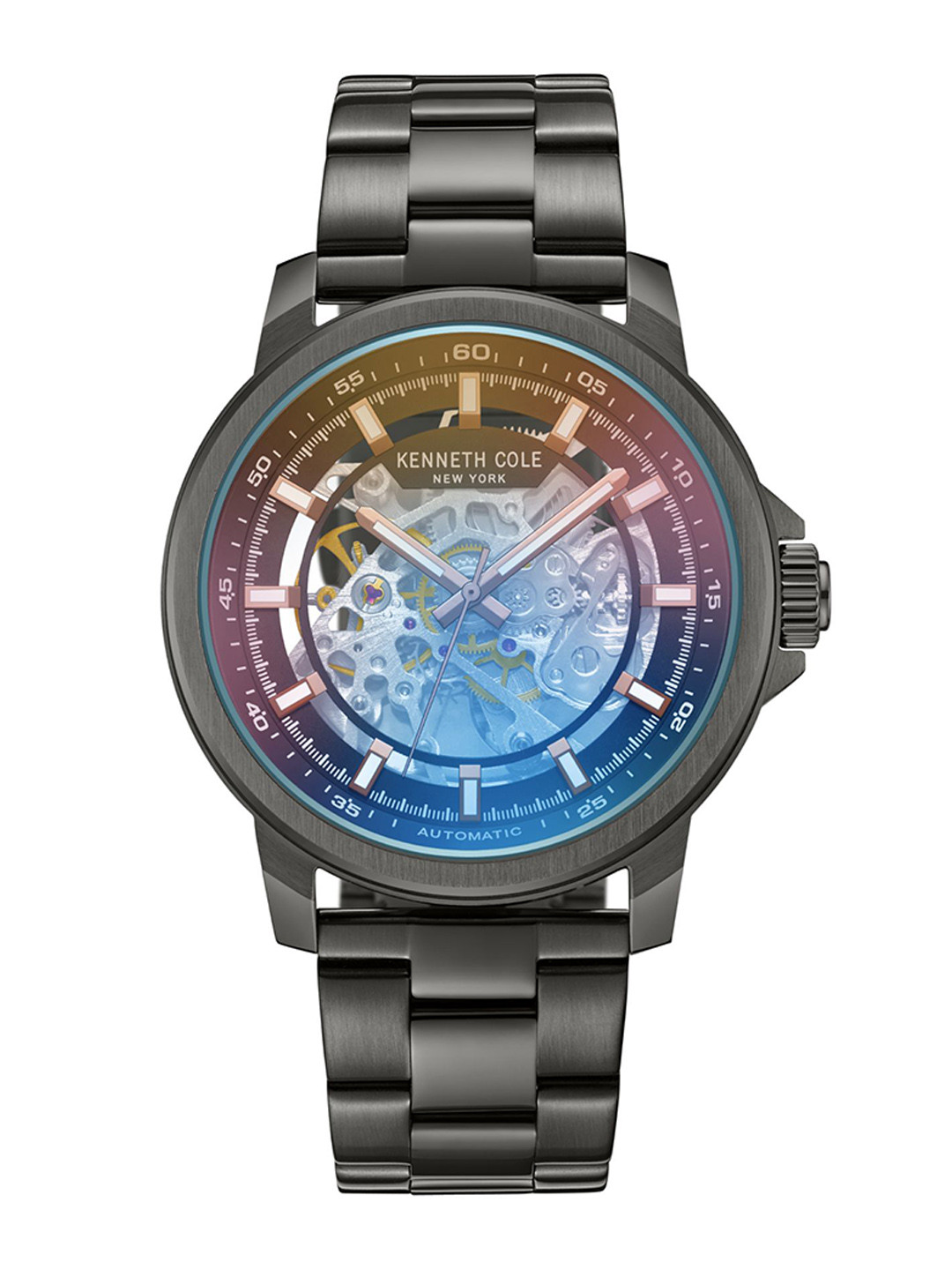 Kenneth Cole Men Printed Dial & Textured Straps Analogue Automatic Watch KCWGY2104110MN