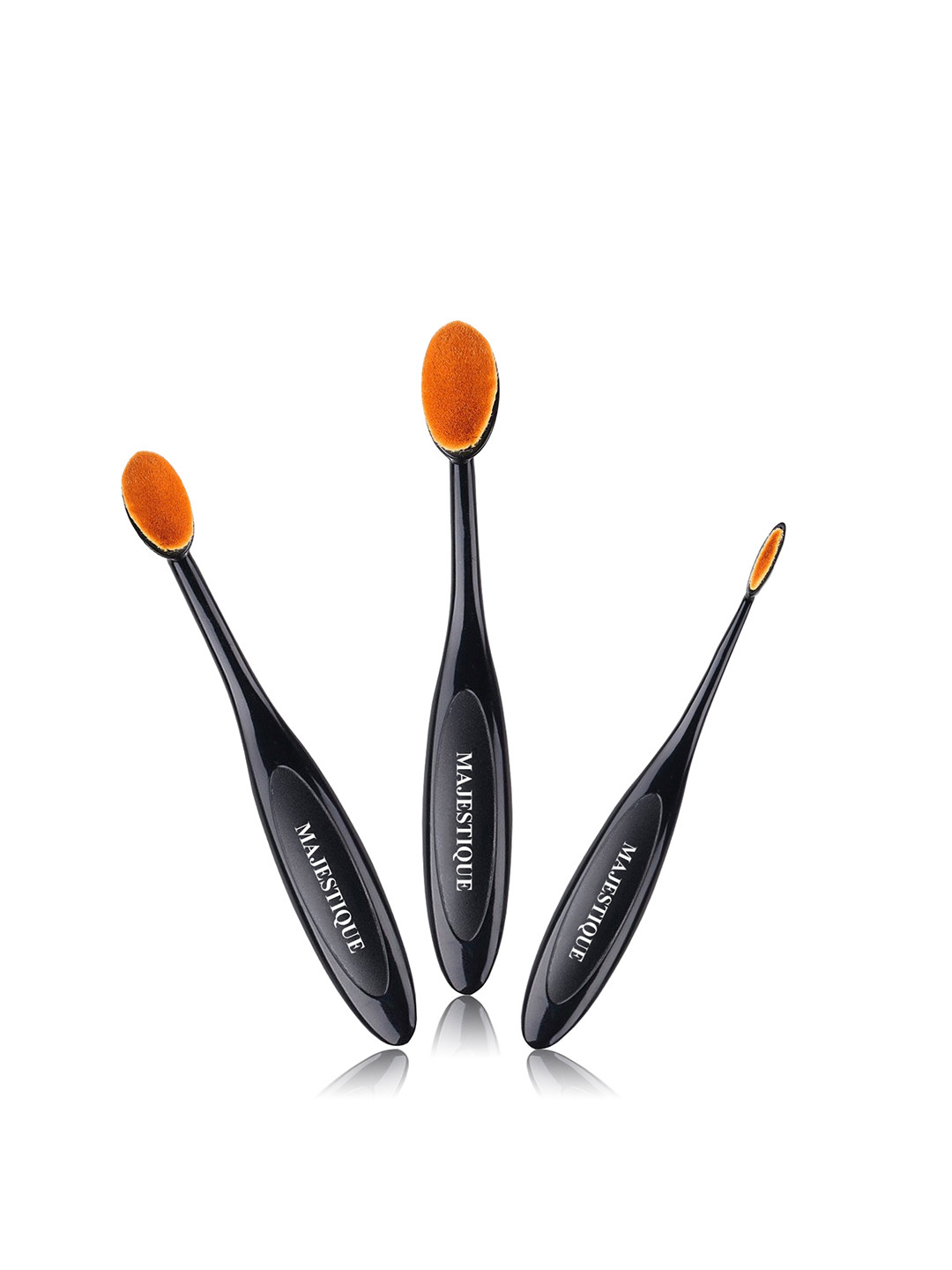 MAJESTIQUE Set of 3 Oval Face Makeup Brushes