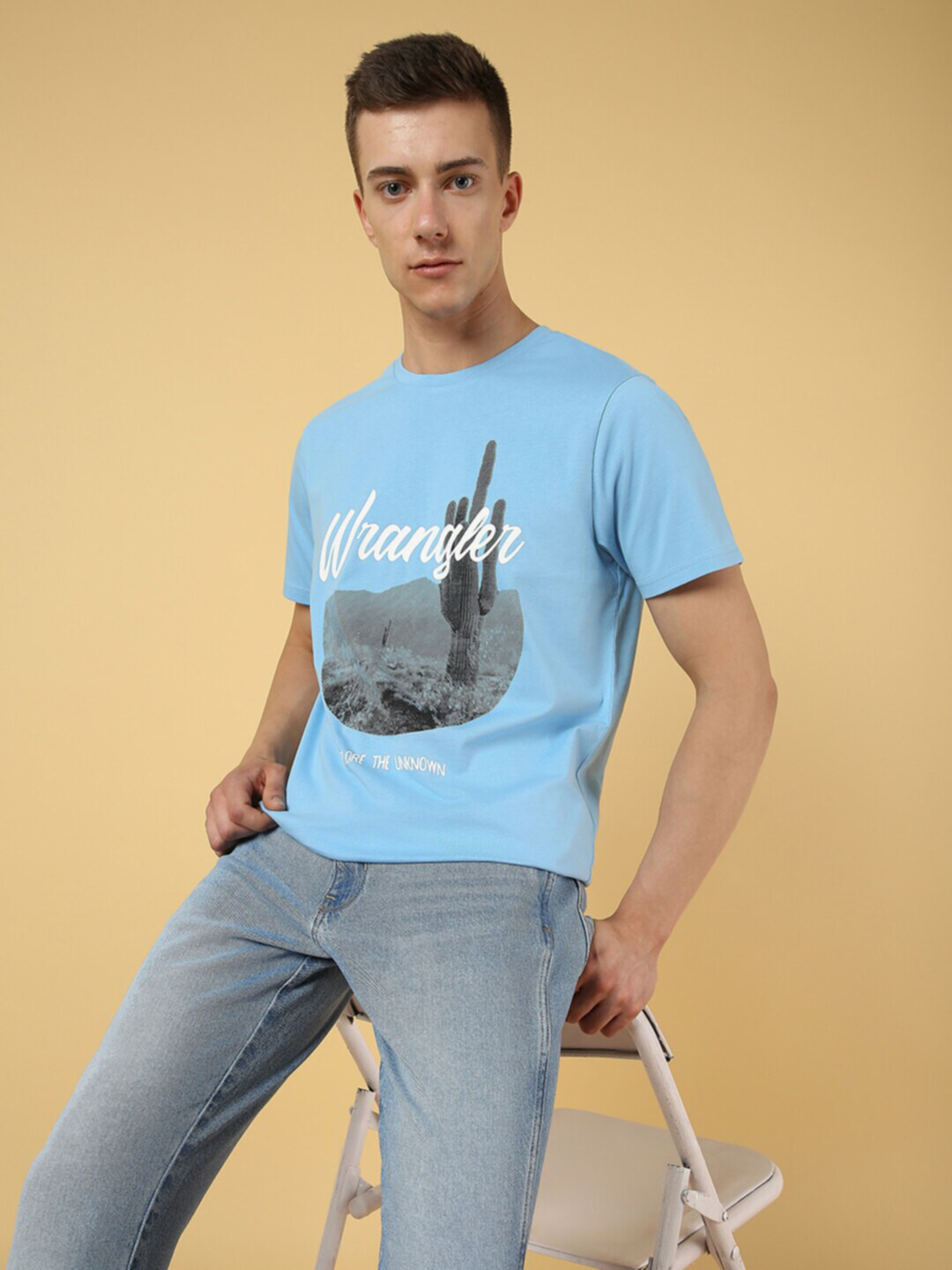 Wrangler Typography Printed Cotton T-shirt