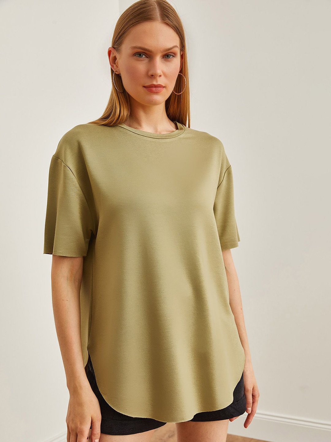 Olalook Women V-Neck Cut Outs T-shirt