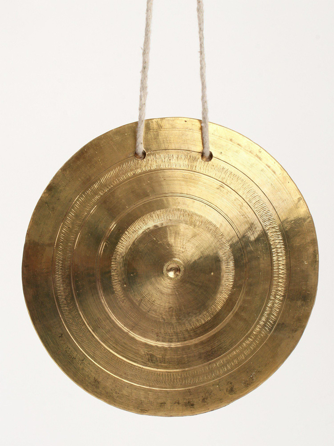 Exotic India Flat Bronze Gong - Traditional Musical Instrument