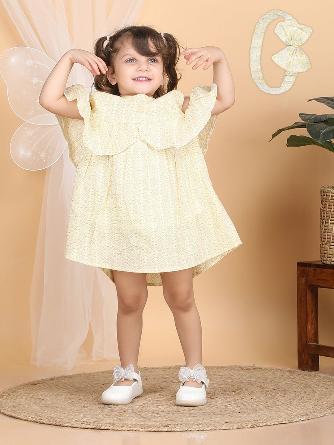Polka Tots Print A-Line Dress