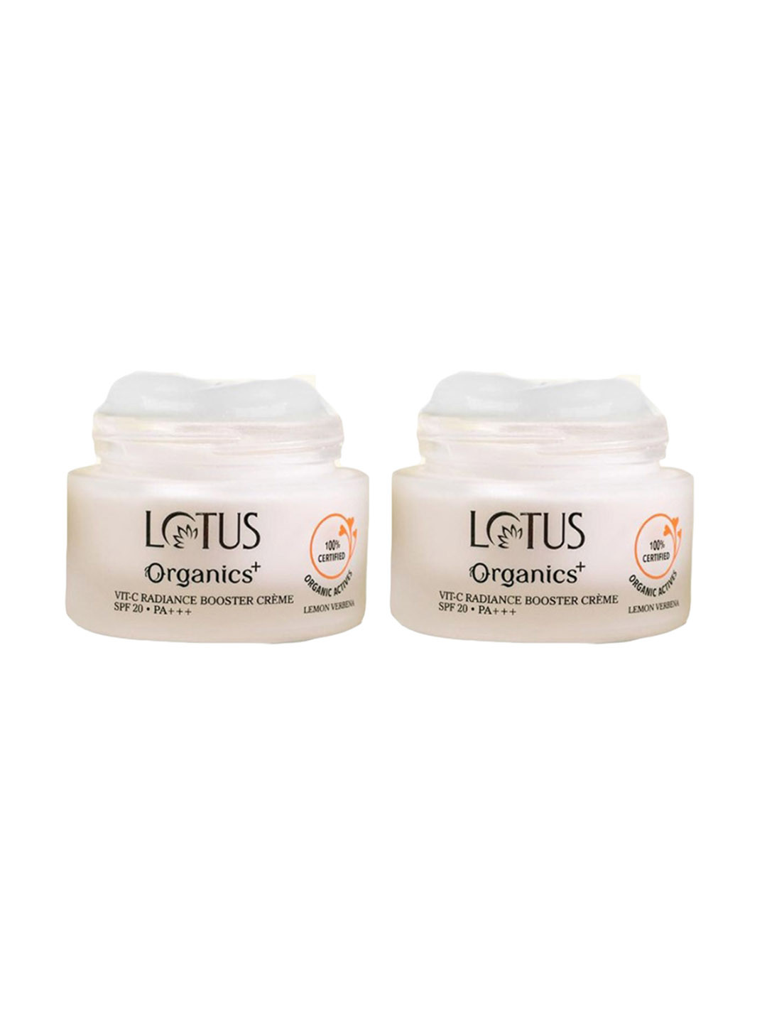 Lotus Organics+ Set Of 2 Vitamin - C Radiance Booster Cream - Lemon Verbena - 50g Each