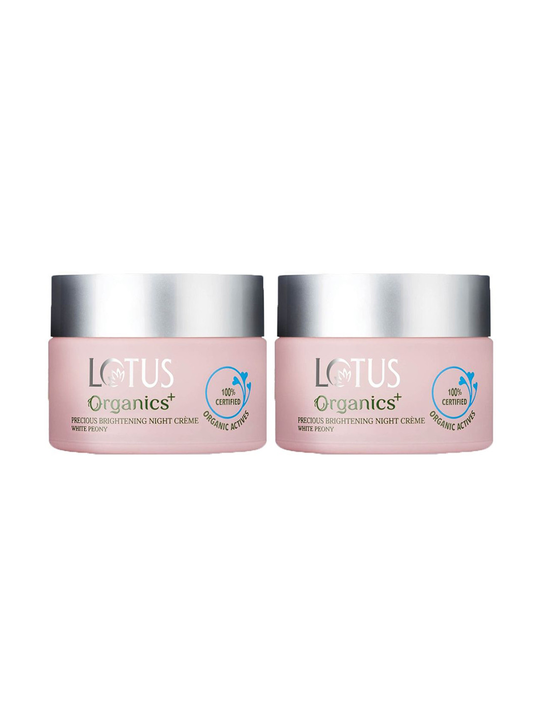 Lotus Organics+ Set Of 2 Precious Brightening Night Cream with White Peony - 30g Each