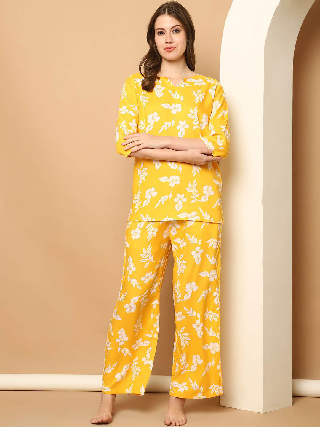 Purple State Women Printed Night suit