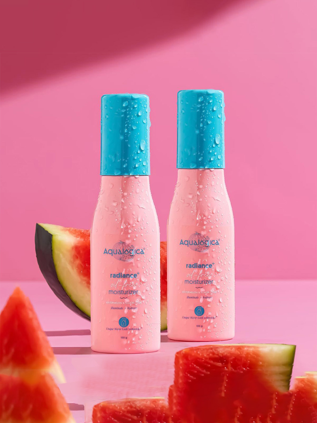 Aqualogica Pack of 2 Radiance+ Oil-Free Moisturizer with Watermelon & Niacinamide- 100g
