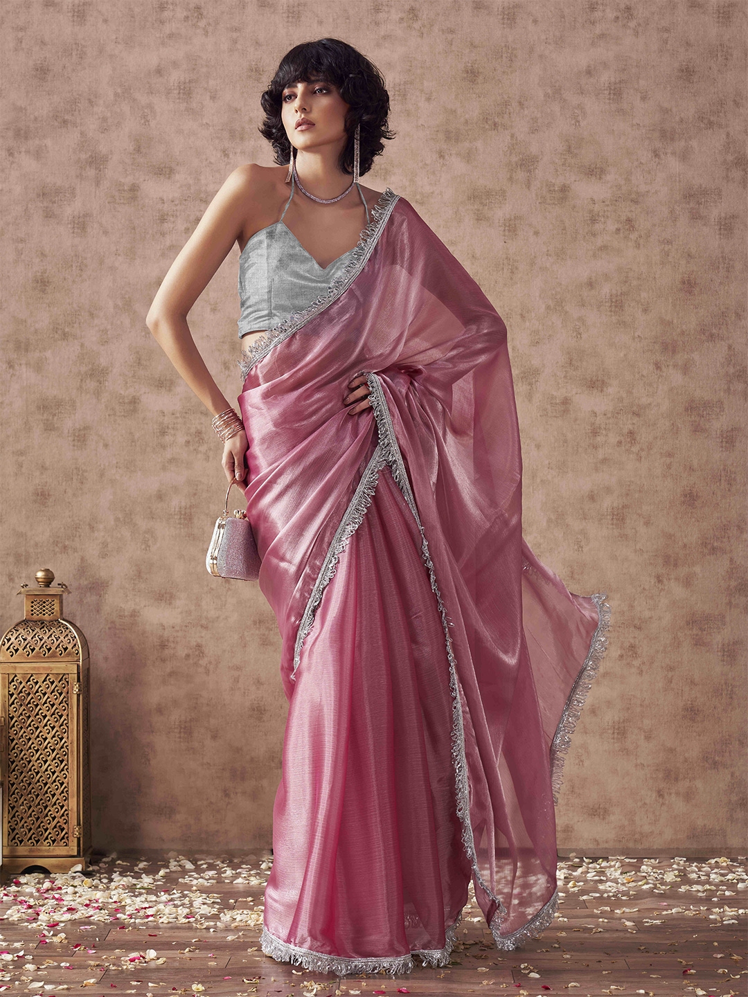 Tikhi Imli Poly Chiffon Saree - Sarees for Women 30711806 | Myntra
