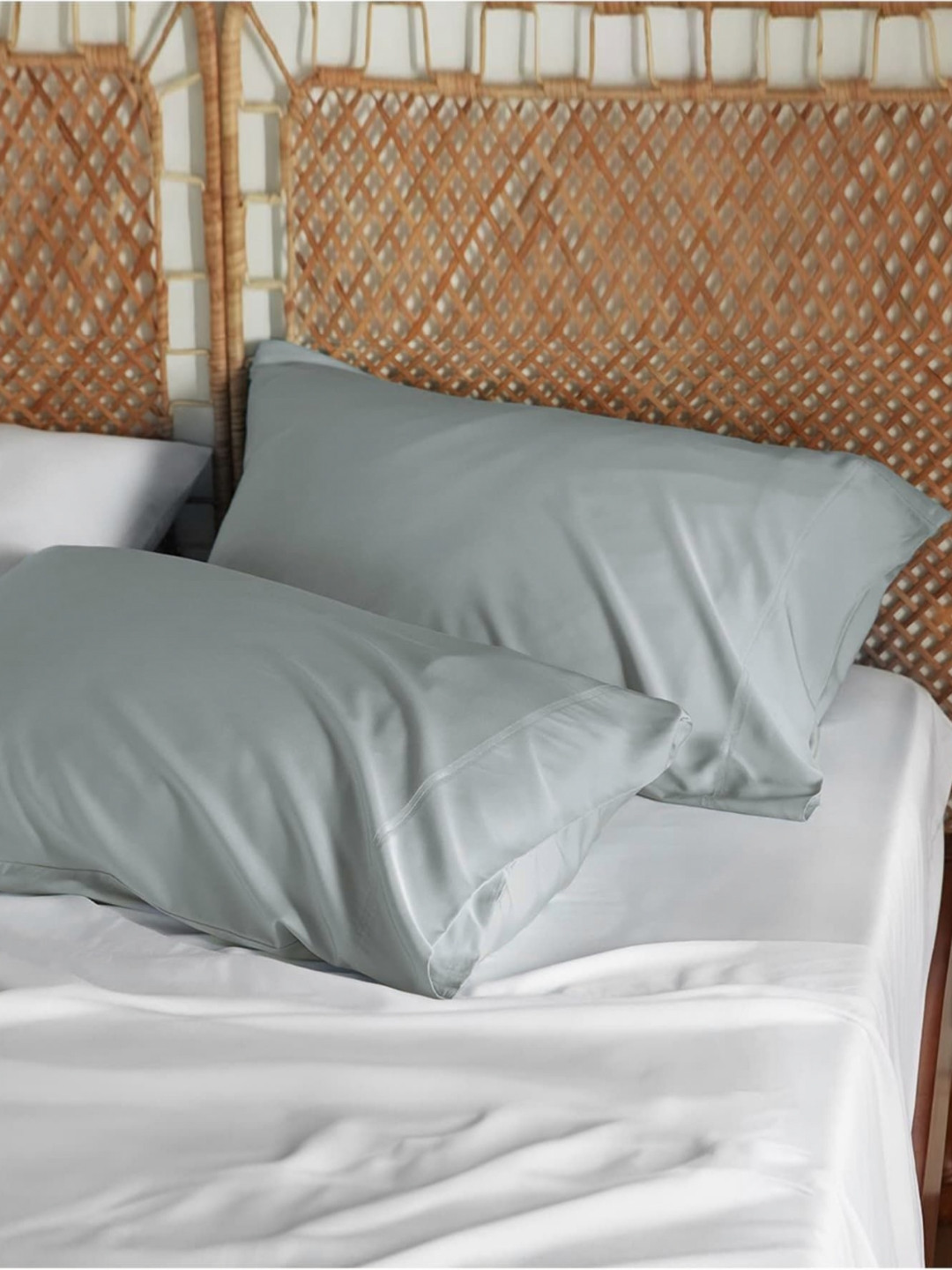 MUSH Grey 2 Pieces Bamboo Rectangle Pillow Covers