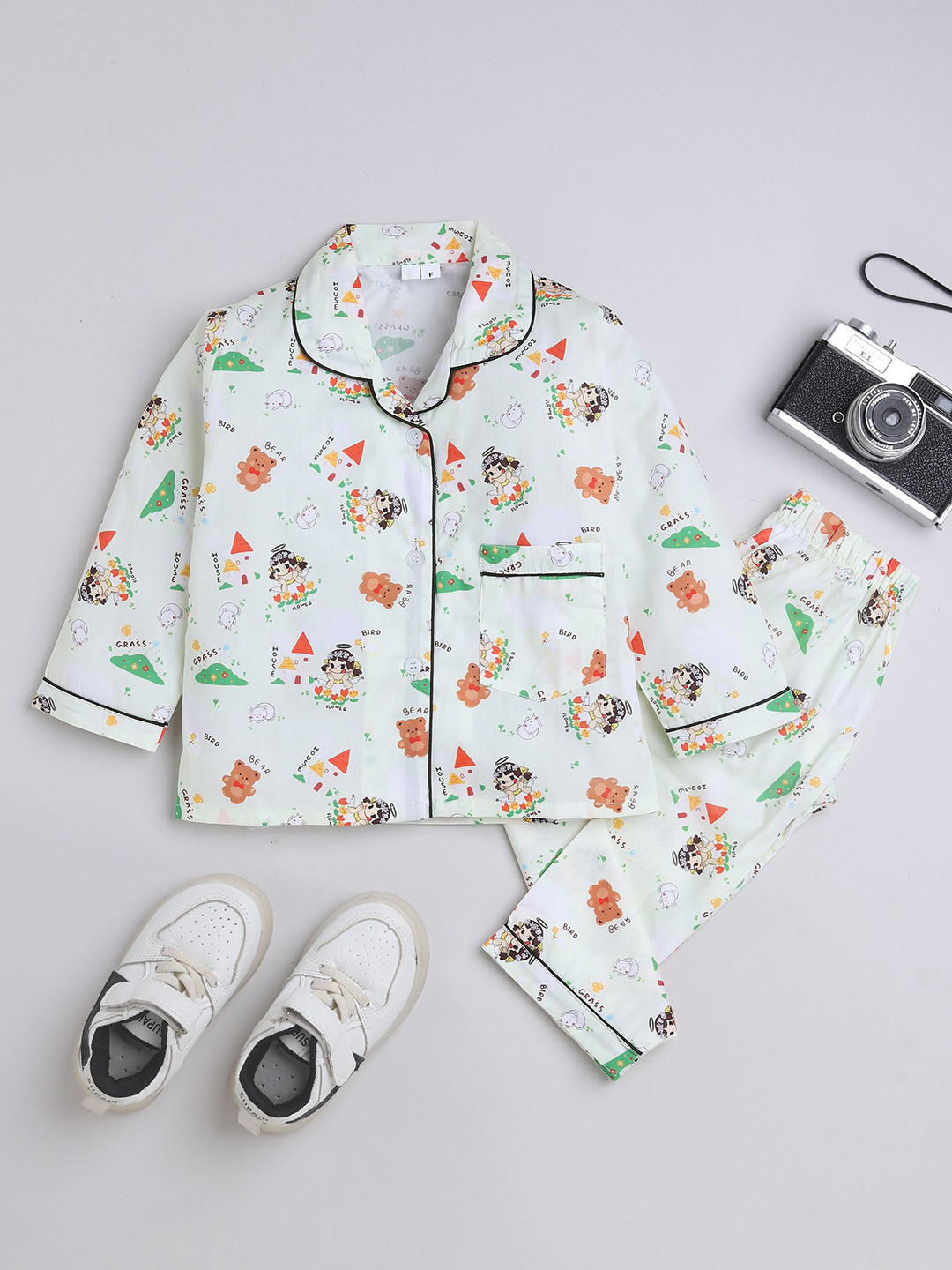 The Magic Wand Boys Graphic Printed Night suit
