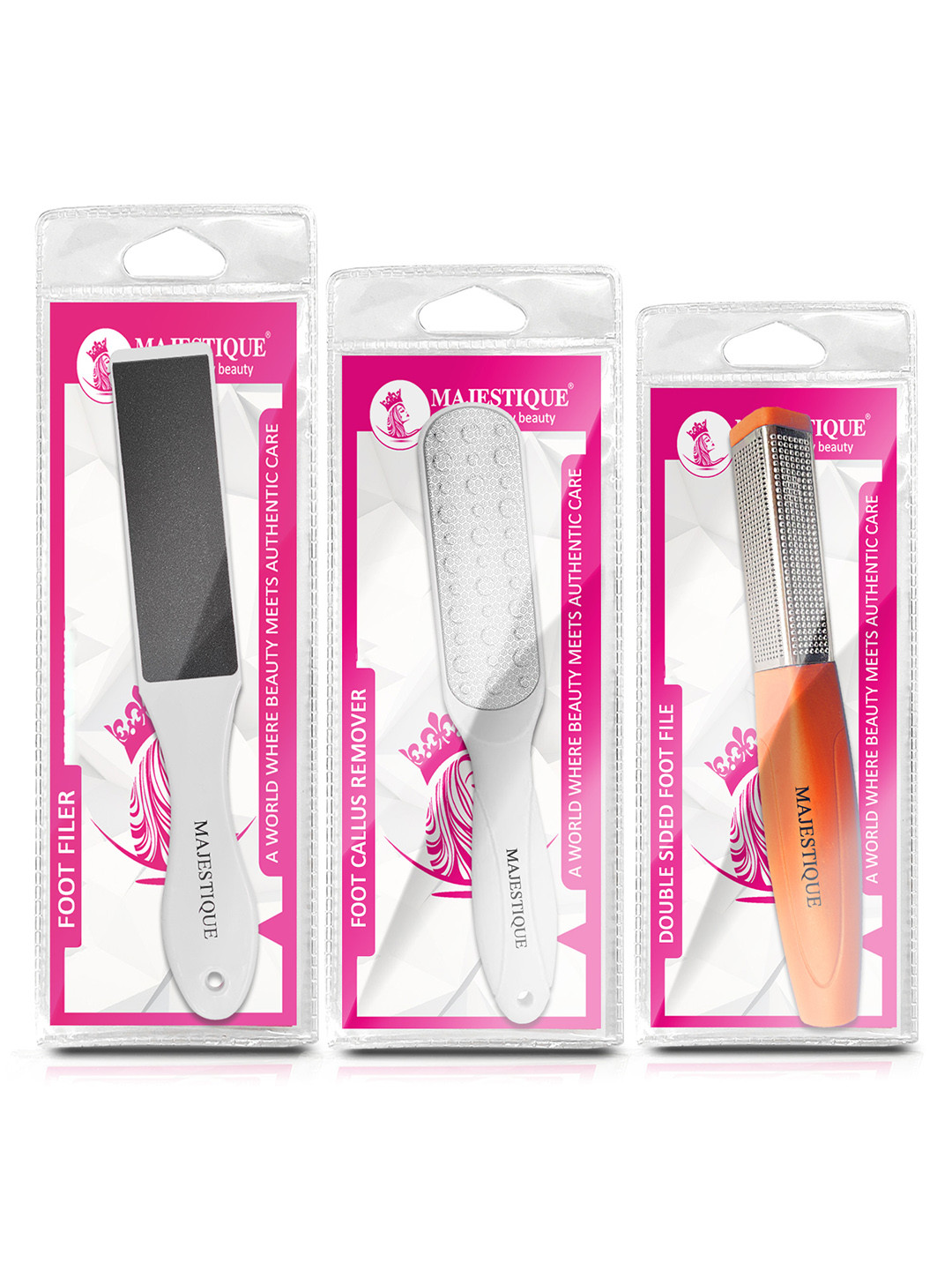 MAJESTIQUE Foot File With Foot File Wet & Dry Foot Rasp & Stainless Steel Callus Remover