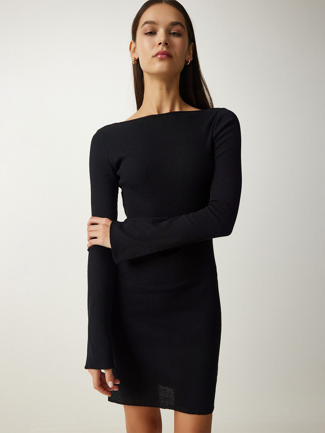 Happiness istanbul Bodycon Long Sleeves Polyester Dress
