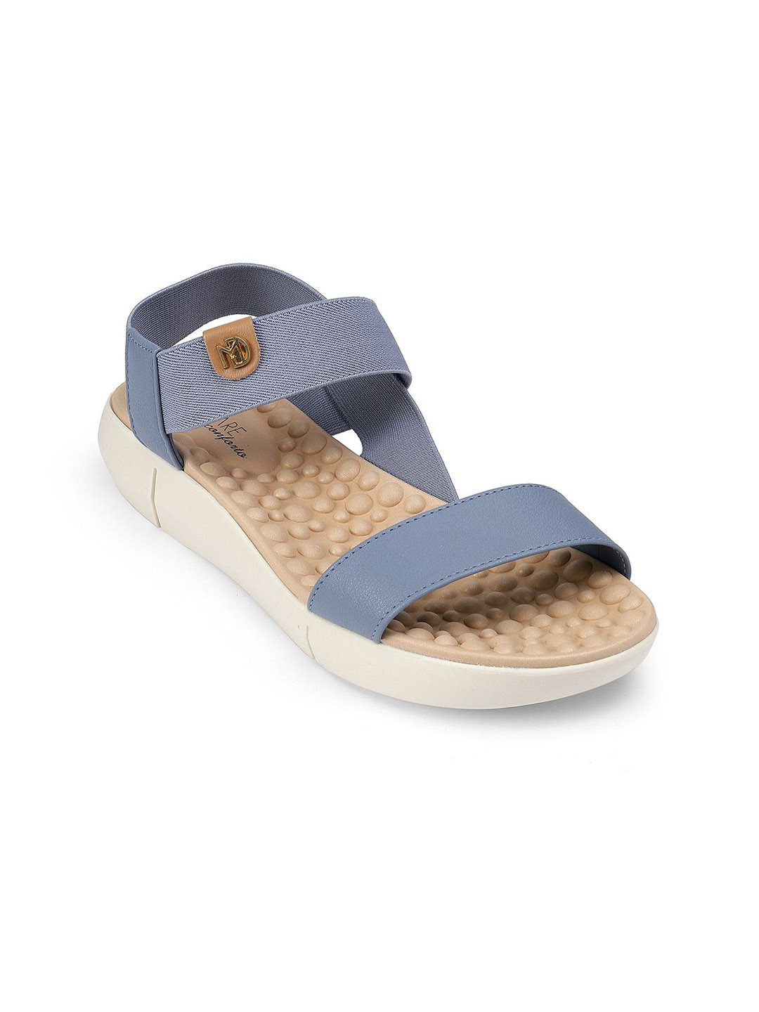 MODARE Women Open Toe Flats with Laser Cuts