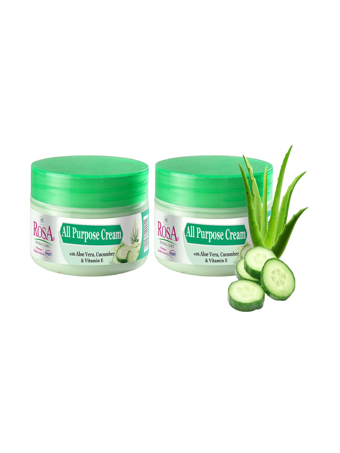 ROSA Set Of 2 All-Purpose Cream with Aloevera & Cucumber - 100 ml Each