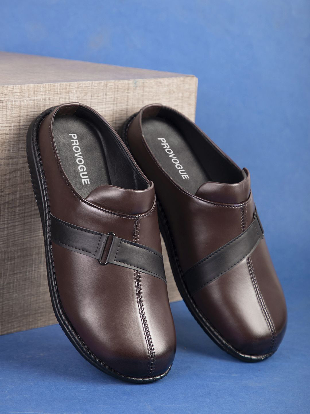 Provogue Men Round Toe Shoe-Style Sandals