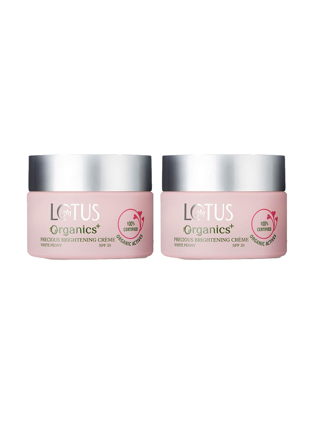 Lotus Organics+ Set Of 2 Precious Brightening Cream - White Peony - 30g Each