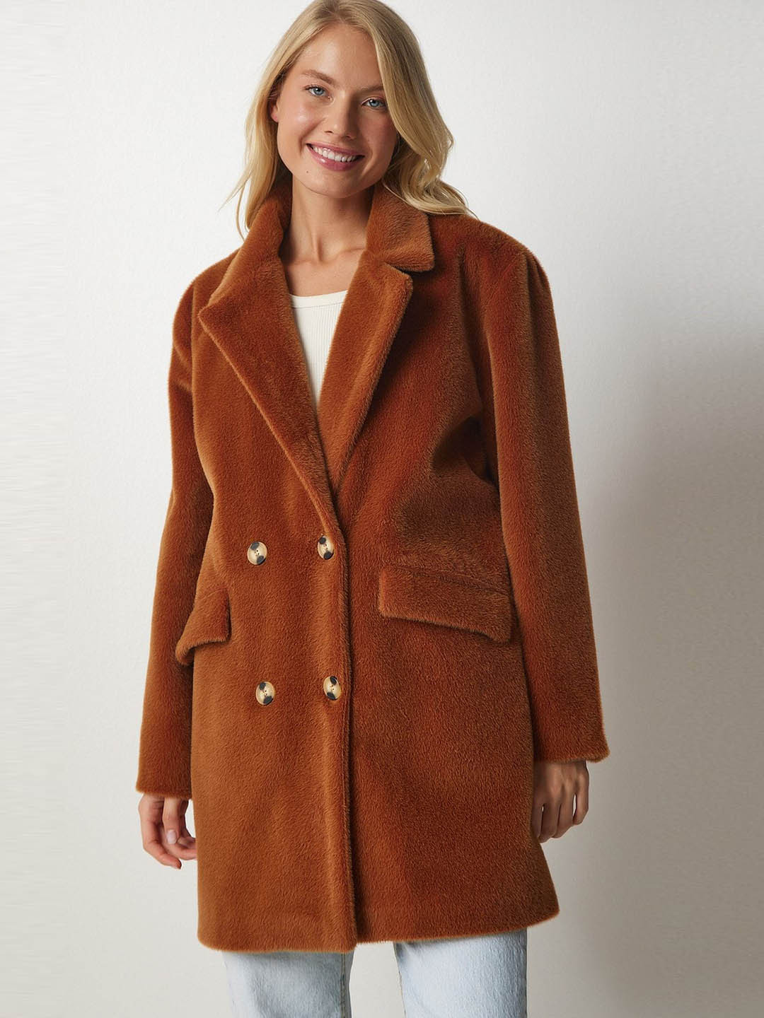 Happiness istanbul Double Breasted Overcoat