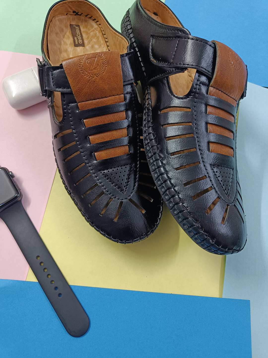 DESI COLOUR Men Synthetic Fisherman Sandals