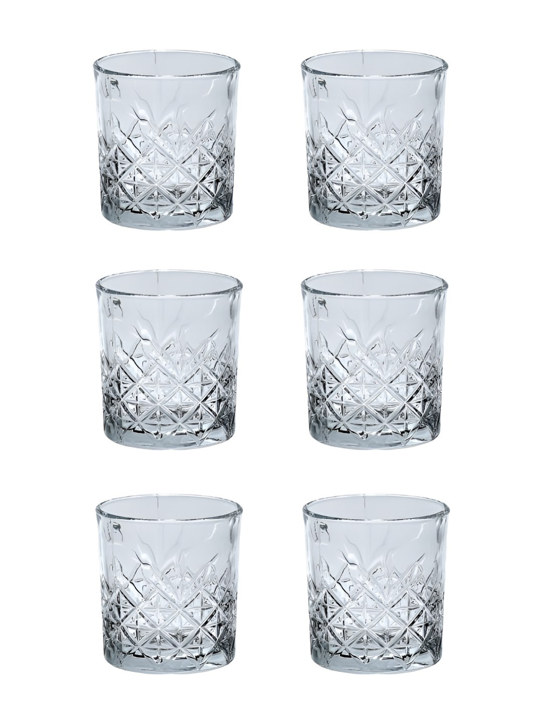 Aura Transparent 6 Pieces Whisky Glasses 360ml