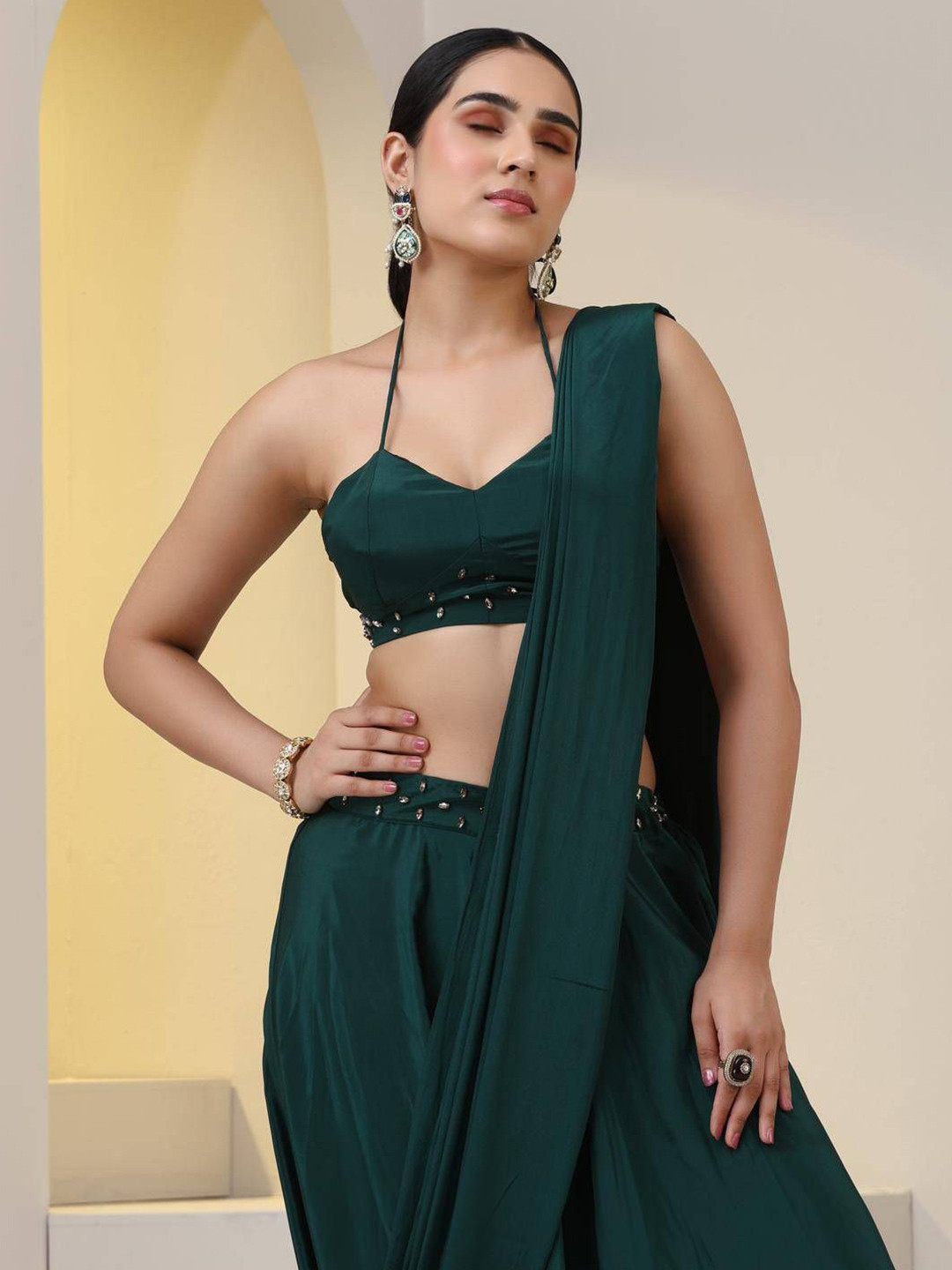 Swtantra Poly Crepe Saree