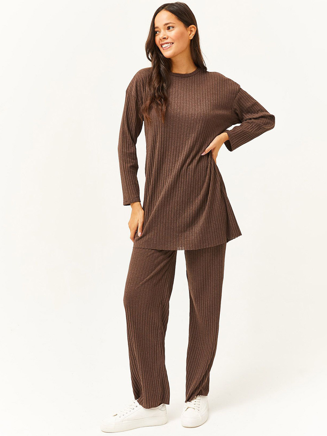Olalook Ribbed Tunic With Trousers