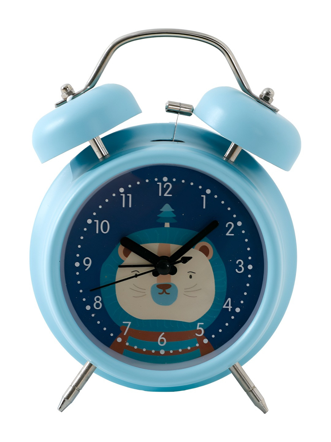 The Better Home Blue & White Analogue Contemporary Table Alarm Clock