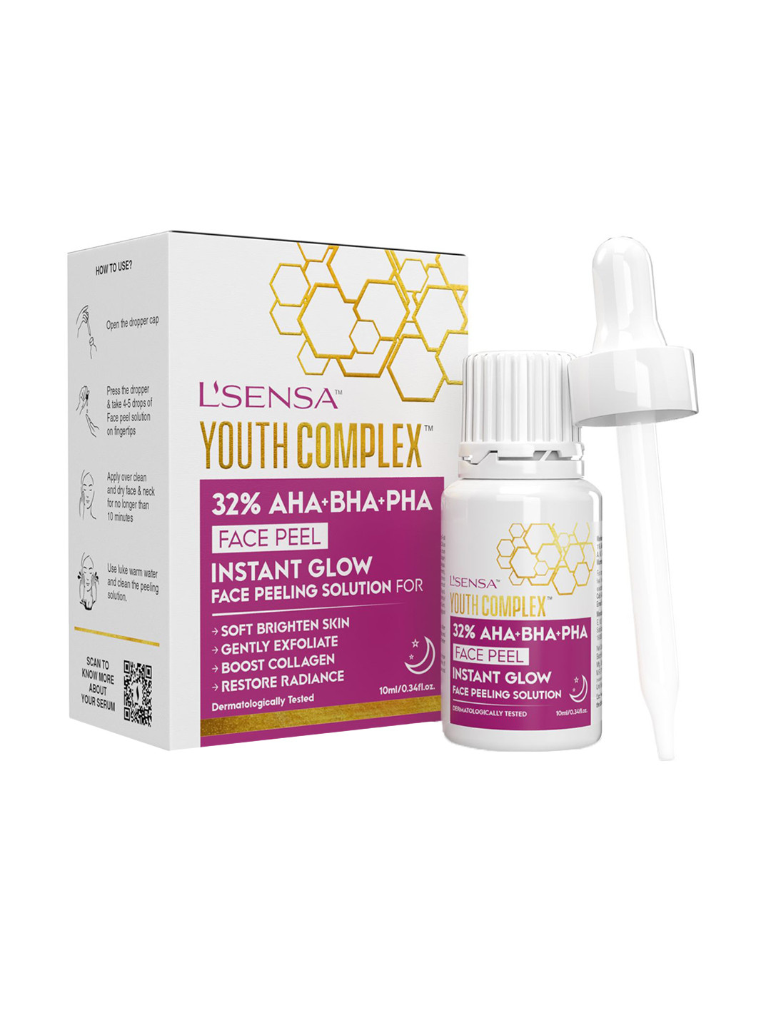 L'SENSA Youth Complex 32% AHA+BHA+PHA Face Serum 10 ml