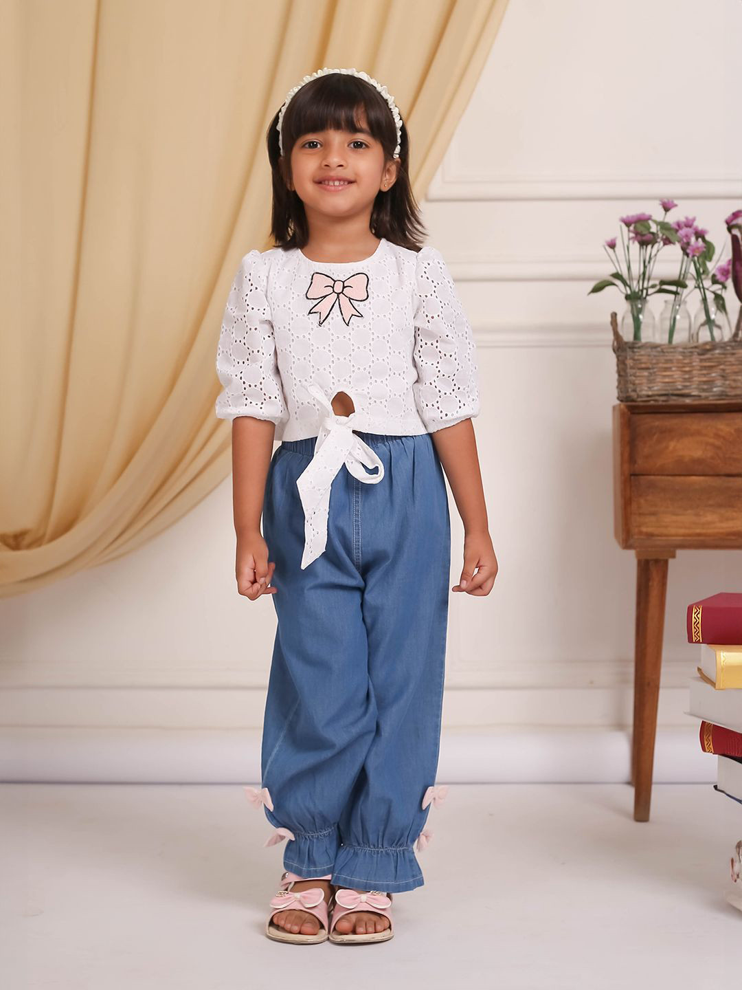 Budding Bees Girls Top with Trousers