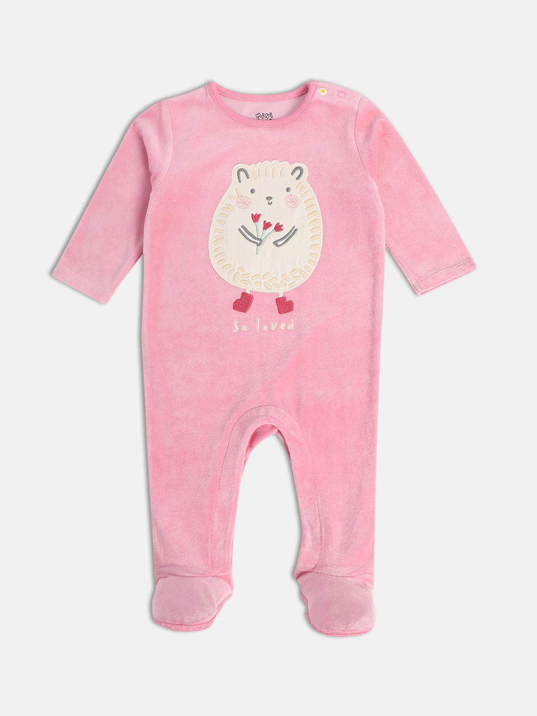 MINI KLUB Girls Embroidered Sleepsuit