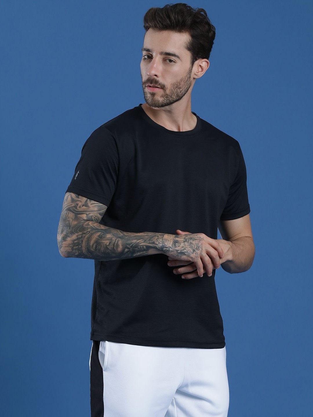 EPPE Men Round Neck Tee Casual Wear Half Sleeve Breathable Cotton T-shirt