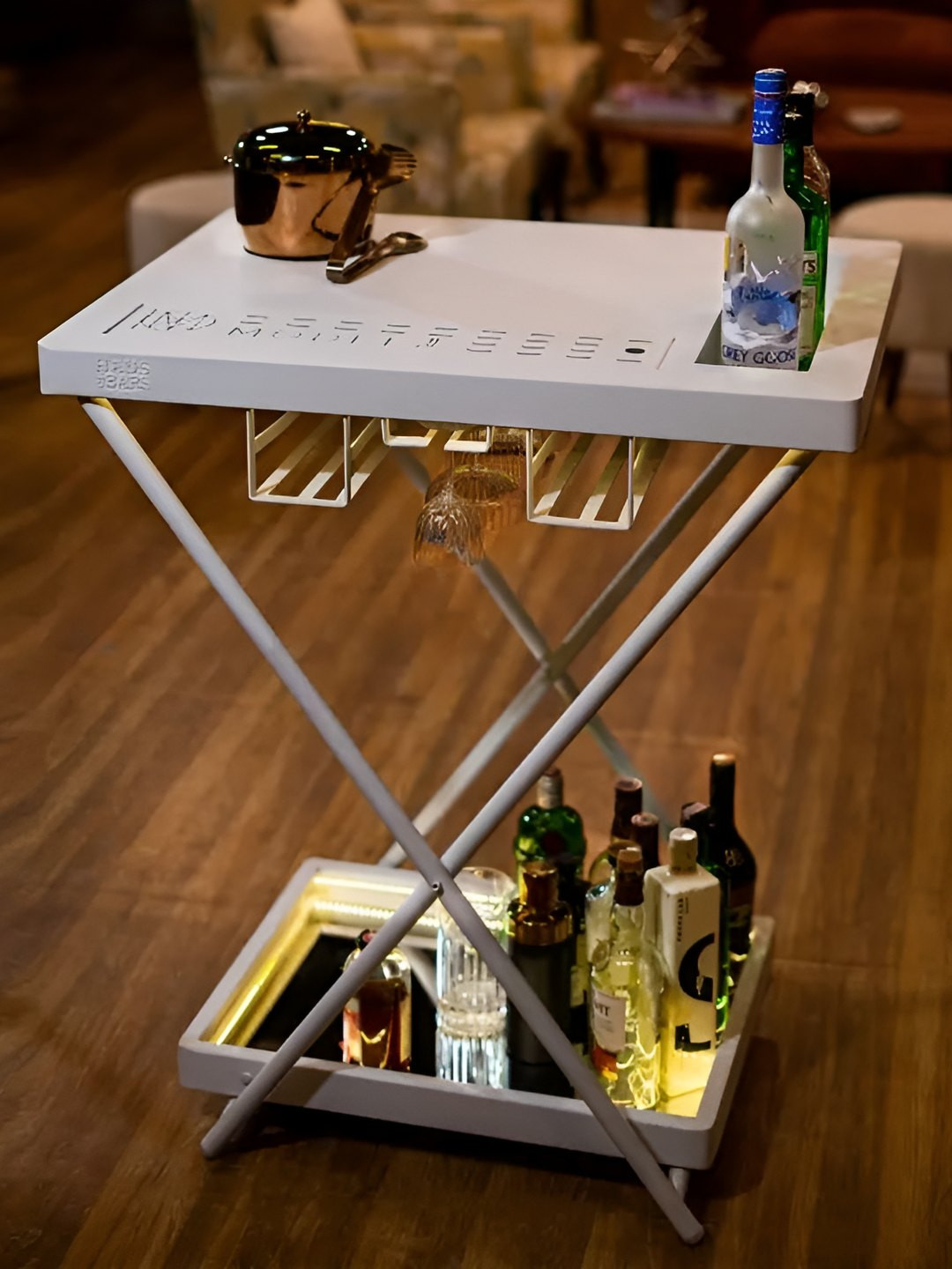 Haus of Bars  Portable and Foldable Bar Cabinet Table