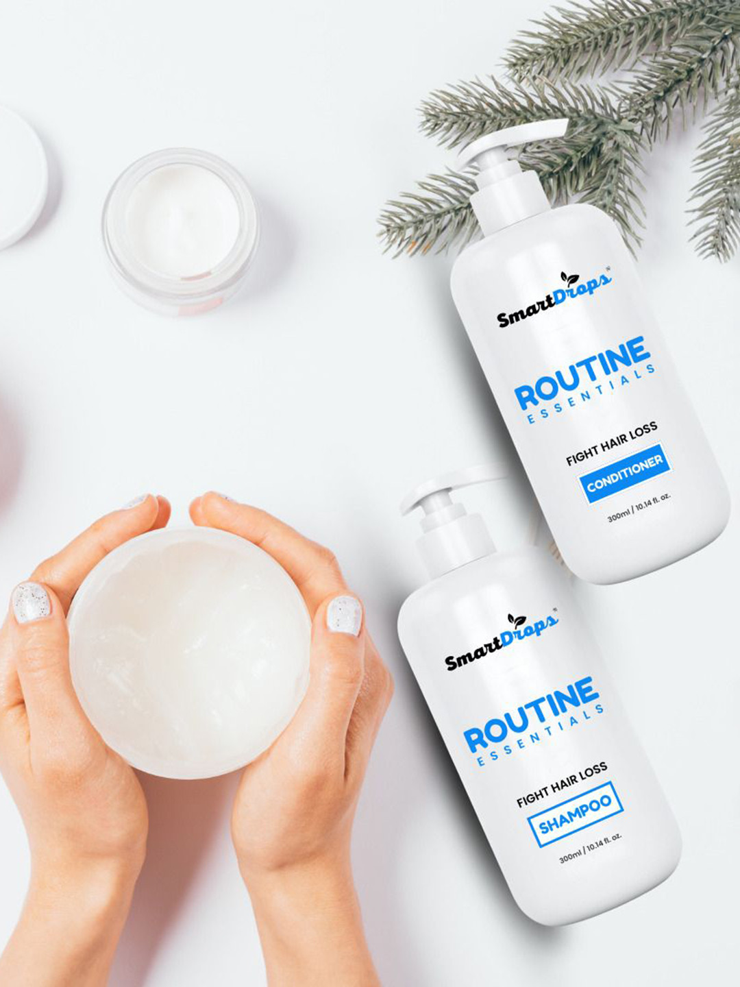 Smartdrops Routine Essentials Fight Hair Loss Shampoo With Conditioner - 300ml Each