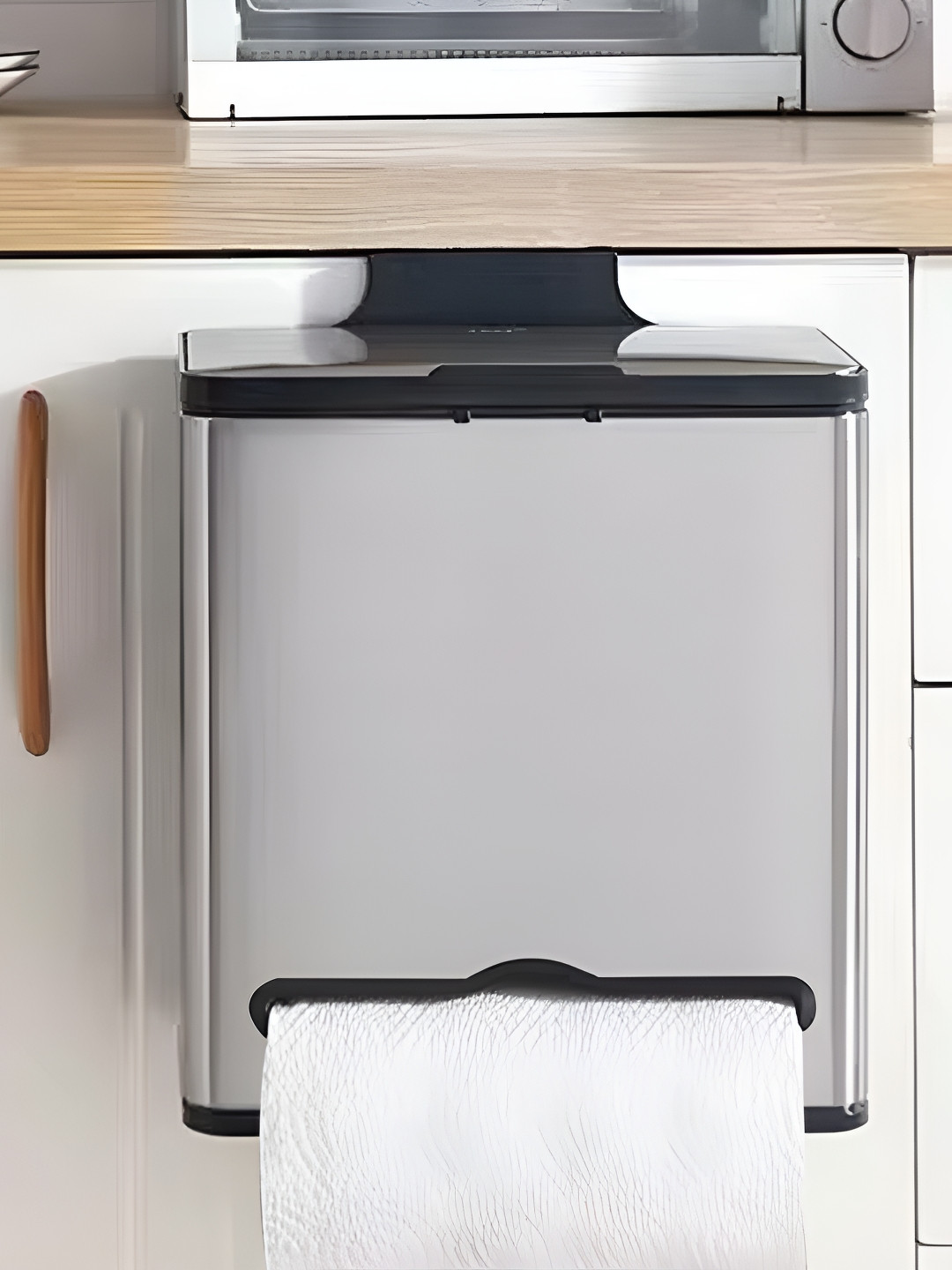 The Better Home Black & Grey Self-Design Stainless Steel Dustbins - 4 l