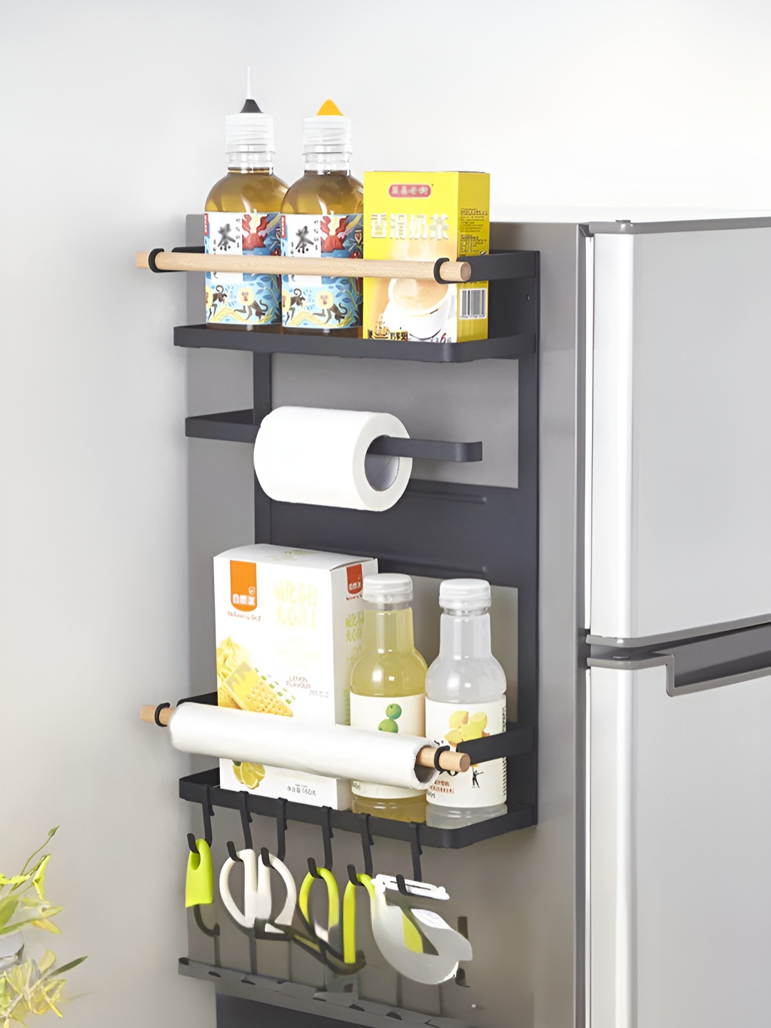 UMAI Black Magnetic Kitchen Multi-Utility Organiser