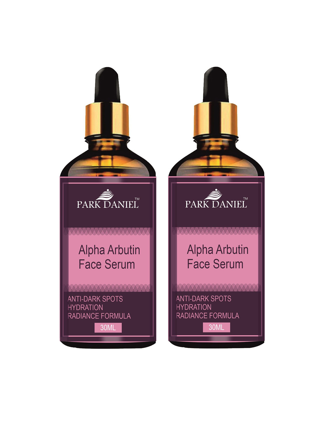 Park Daniel Set of 2 Alpha Arbutin Face Serum with Vitamin E & B3 - 30 ml each