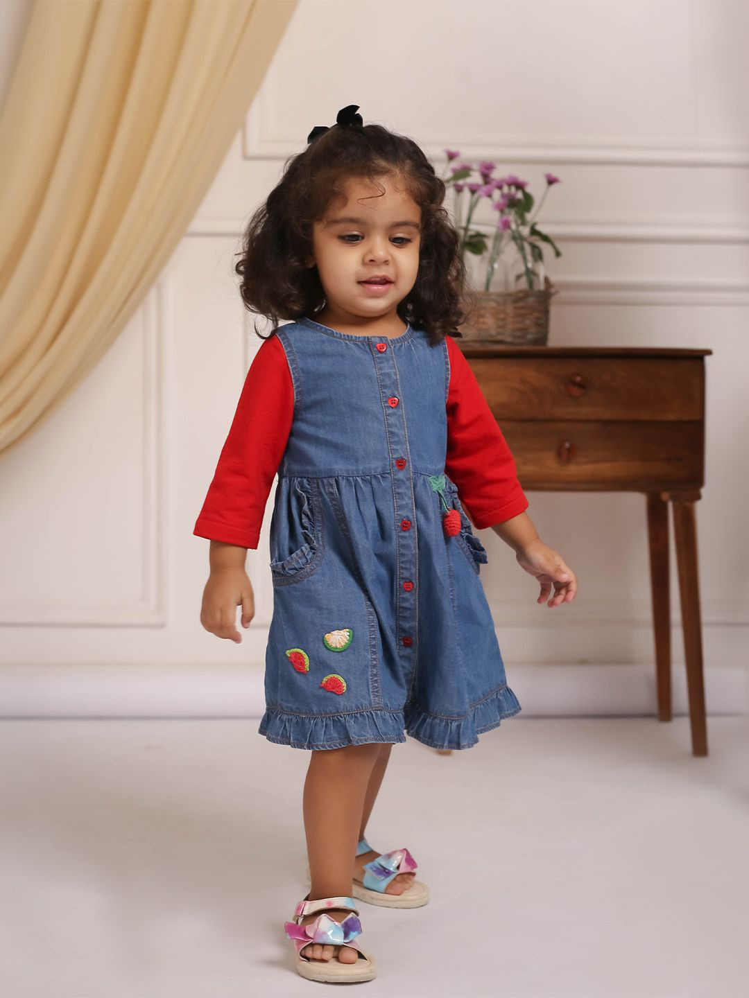 Budding Bees Fit & Flare Midi Dress