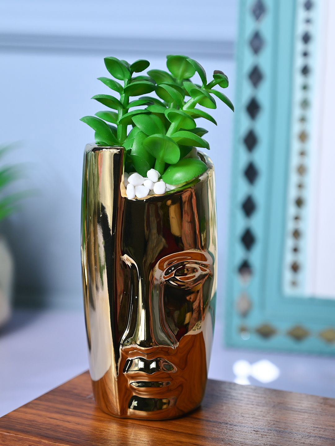 MARKET99 Green Aloe Vera Artificial Plant With Pot