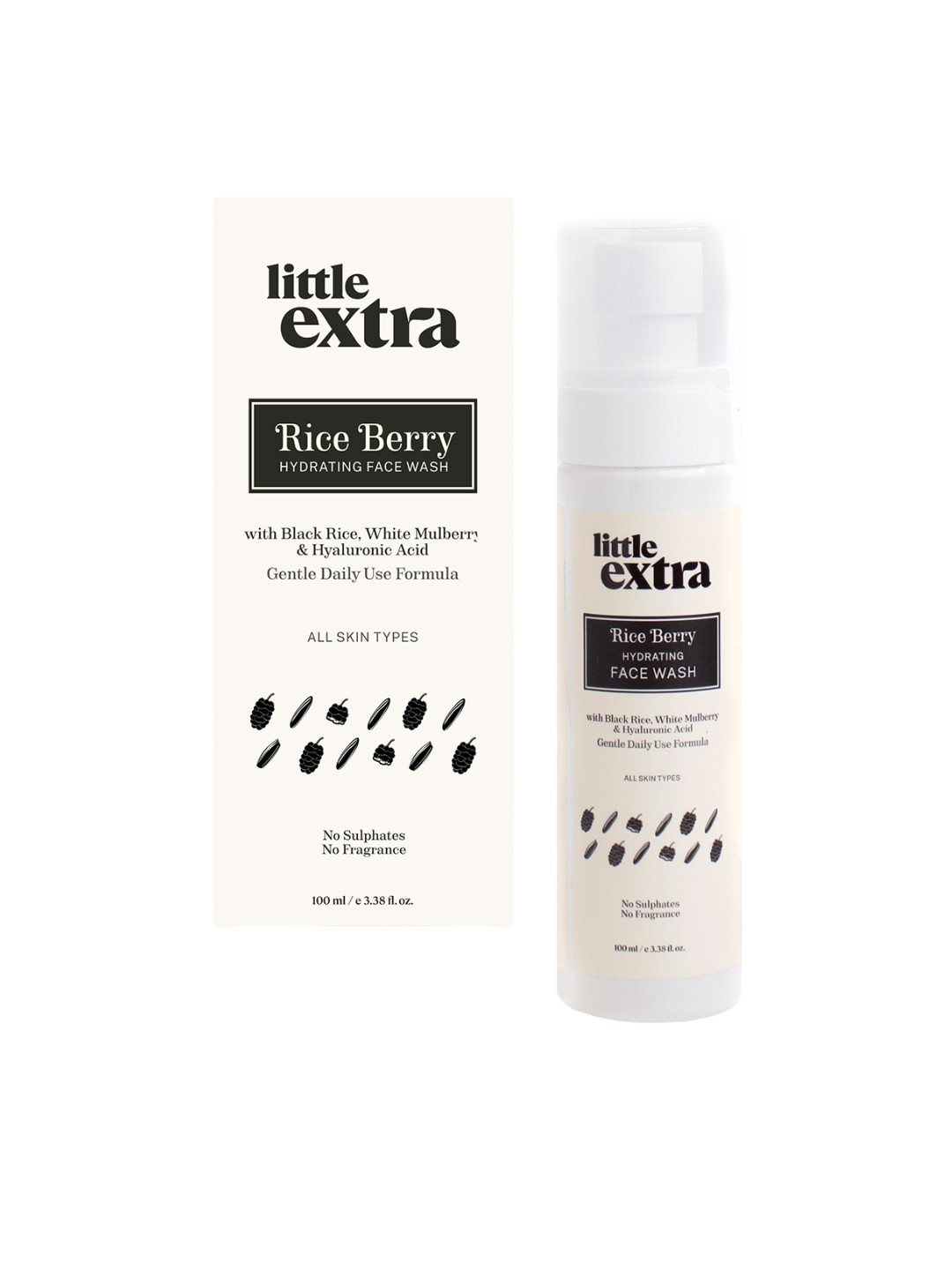 Little Extra Rice Berry Hydrating Face Wash For Bright, Glowing Skin - 100ml
