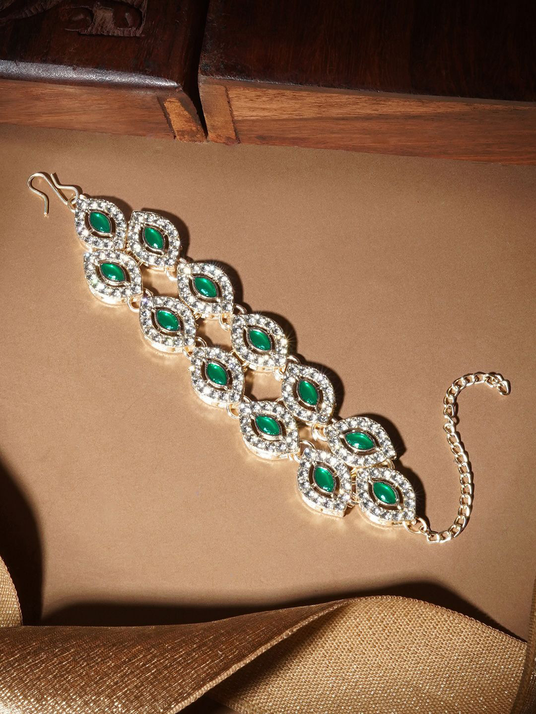 TEEJH Dharika Gold-Plated Silver Wraparound Bracelet