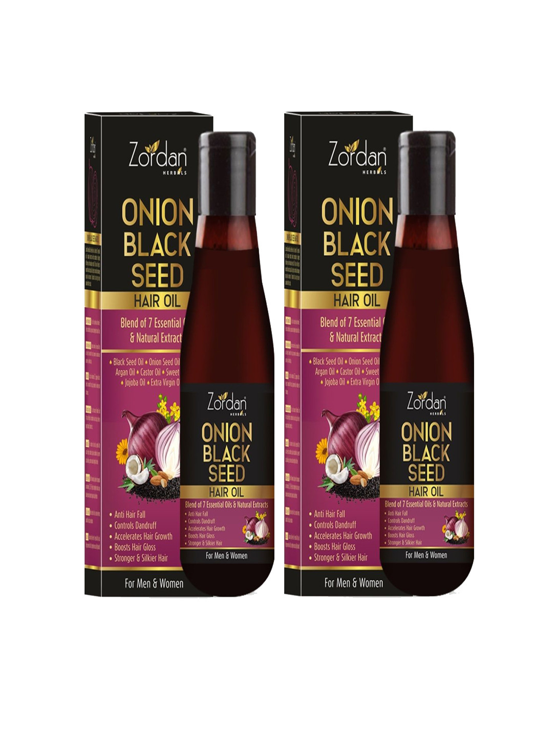 ZORDAN Set Of 2 Onion Black Seed Hair Oil- 100ml Each