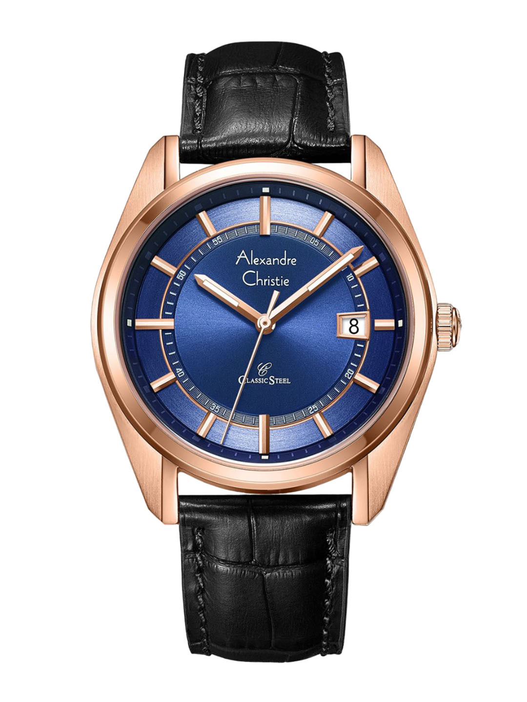 Alexandre Christie Men Dial & Leather Bracelet Style Straps Analogue Watch 8695MDLRGBU