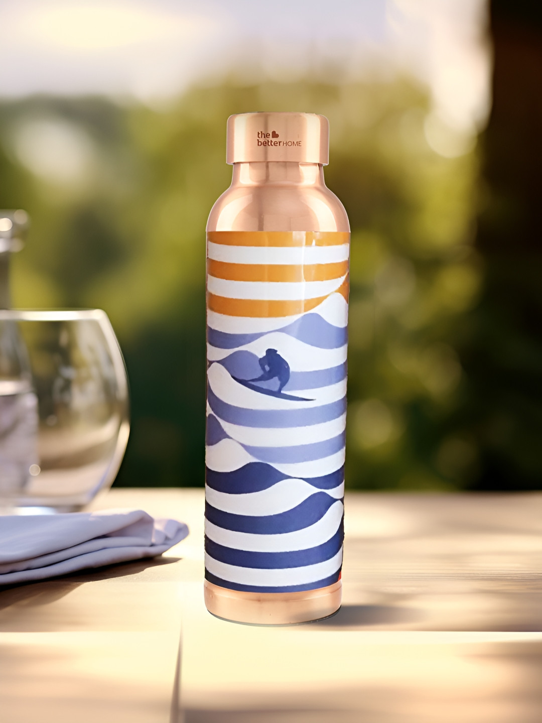 The Better Home Abstract Copper Scratch Resistant Water Bottle - 950ml