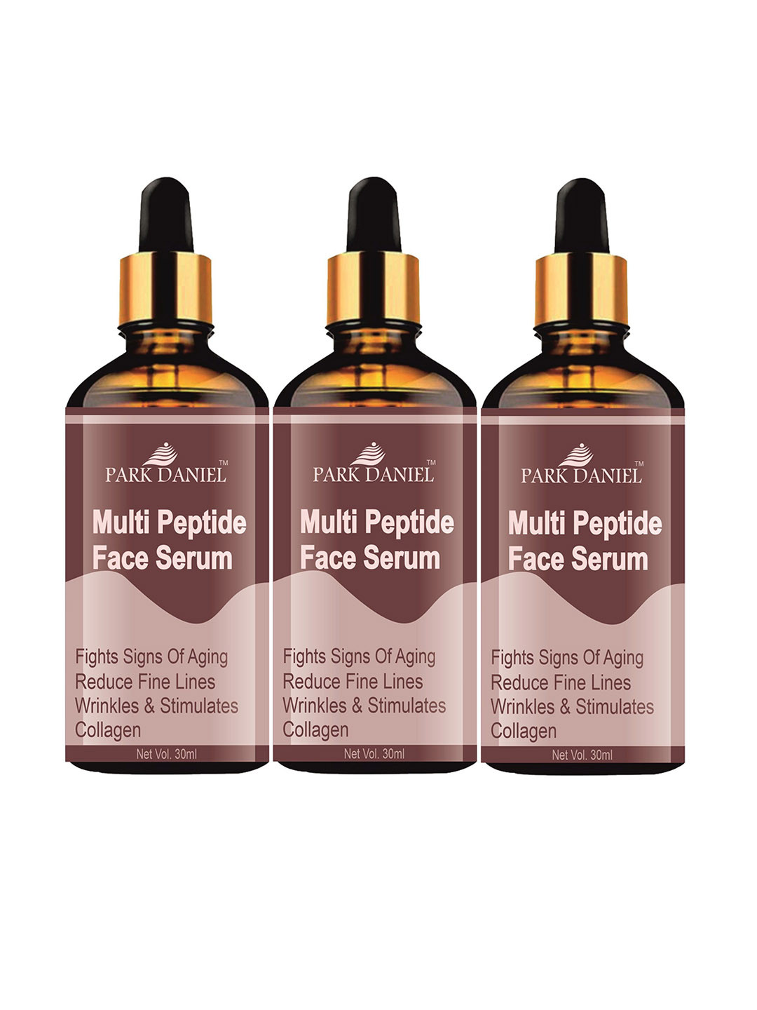 Park Daniel Set Of 3 Multi Peptide Night Face Serum- 30 ml Each