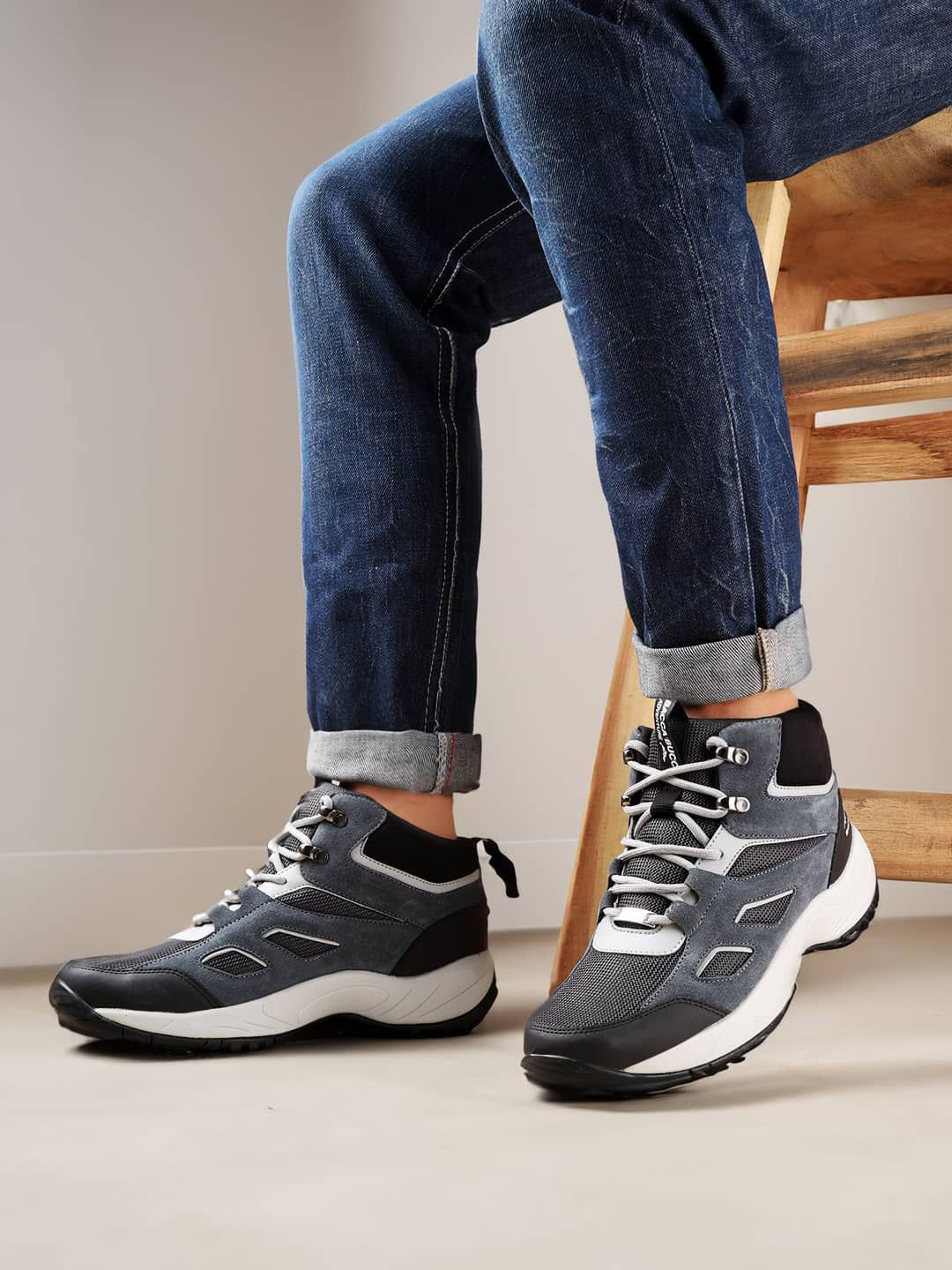 bacca bucci Men Round Toe Hiking Boots