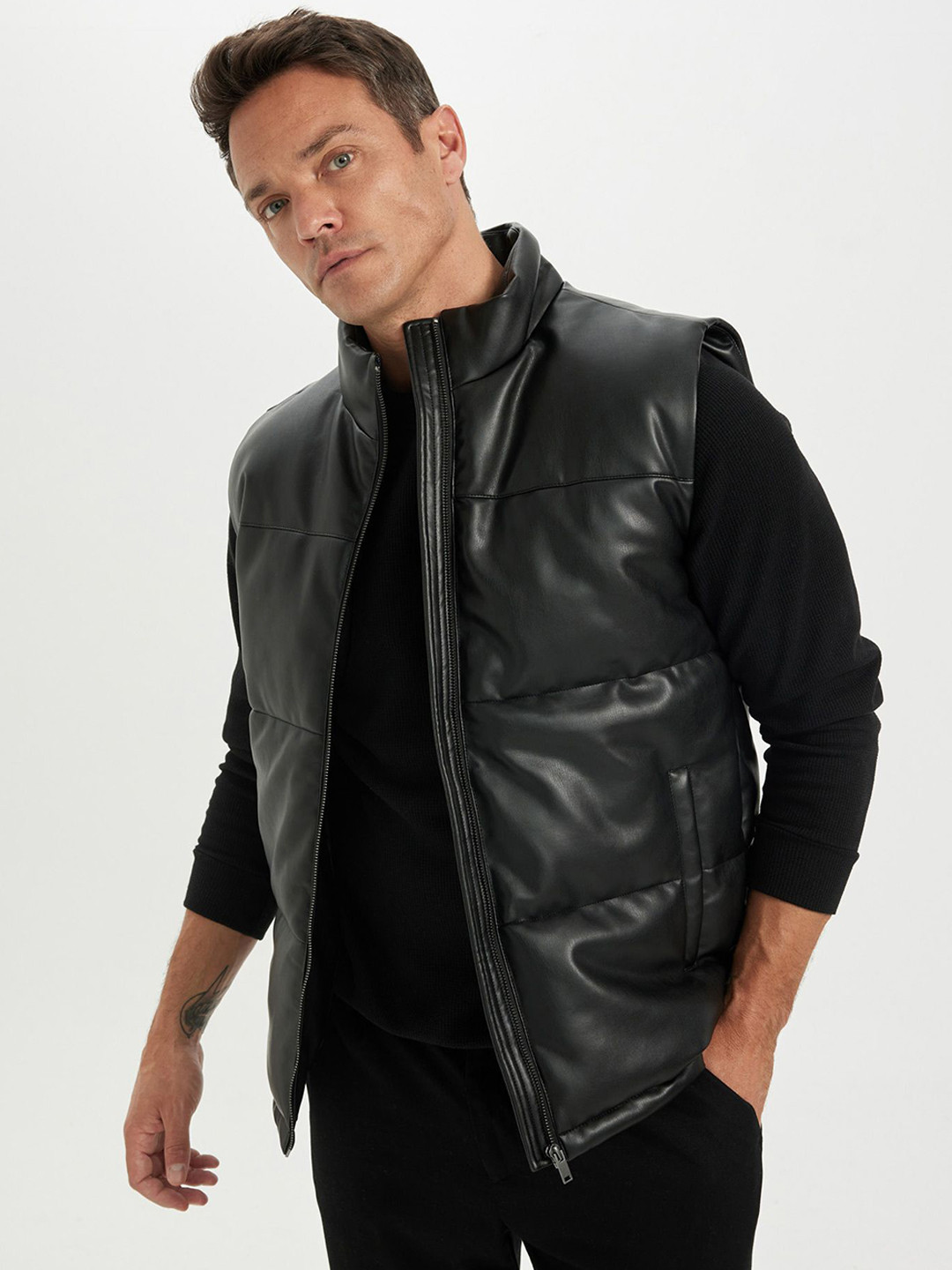 DeFacto Men Camouflage Crop Bomber Jacket