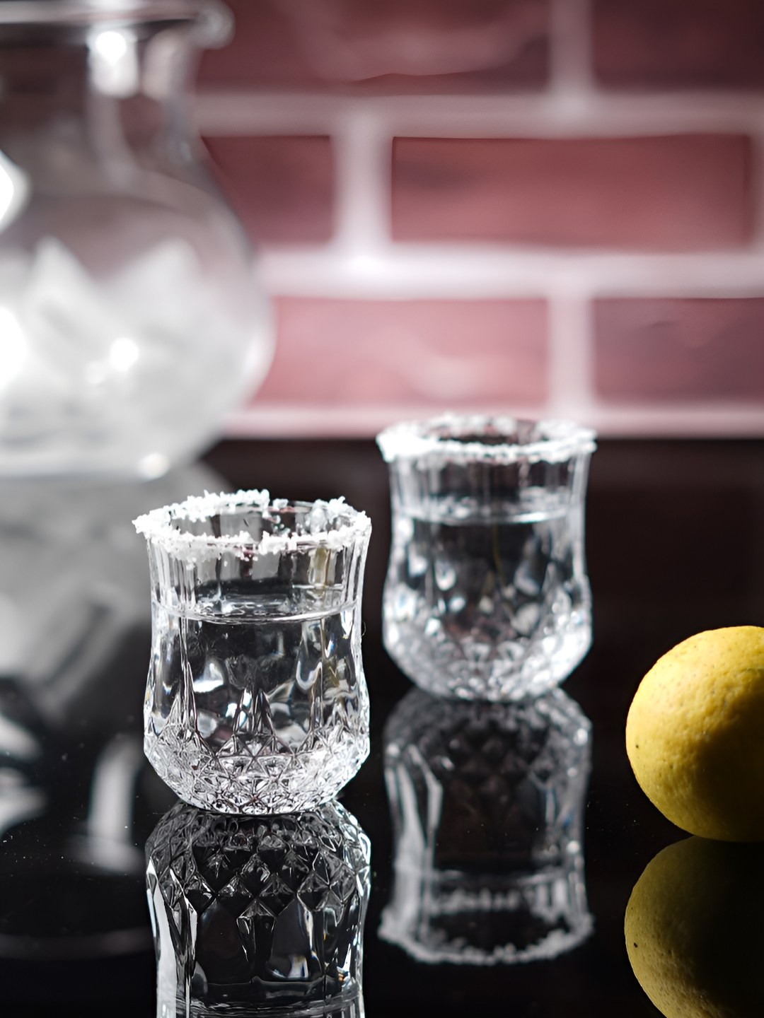 Aura Transparent 6 Pieces Textured Bar Glass 50ml